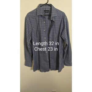 Tommy Hilfiger Shirt Men's Large Thflex Suprima Button Front Plaid